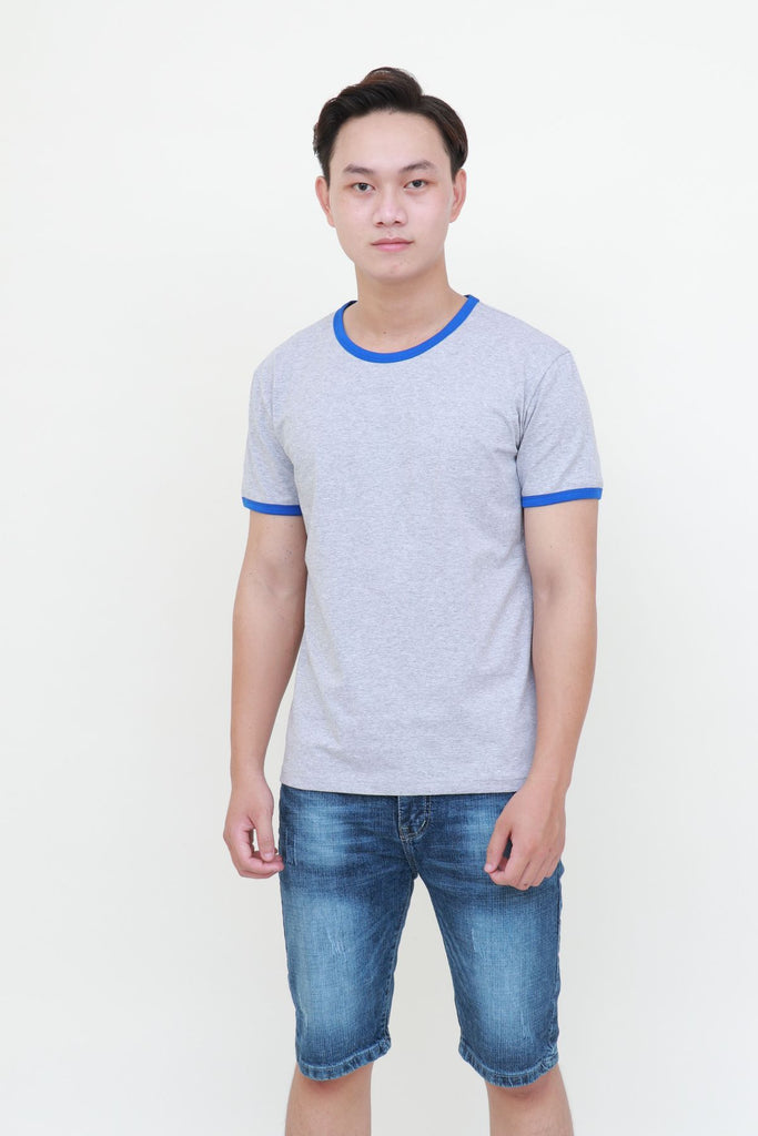 W_6 | T-Shirt Slim with colored neckline