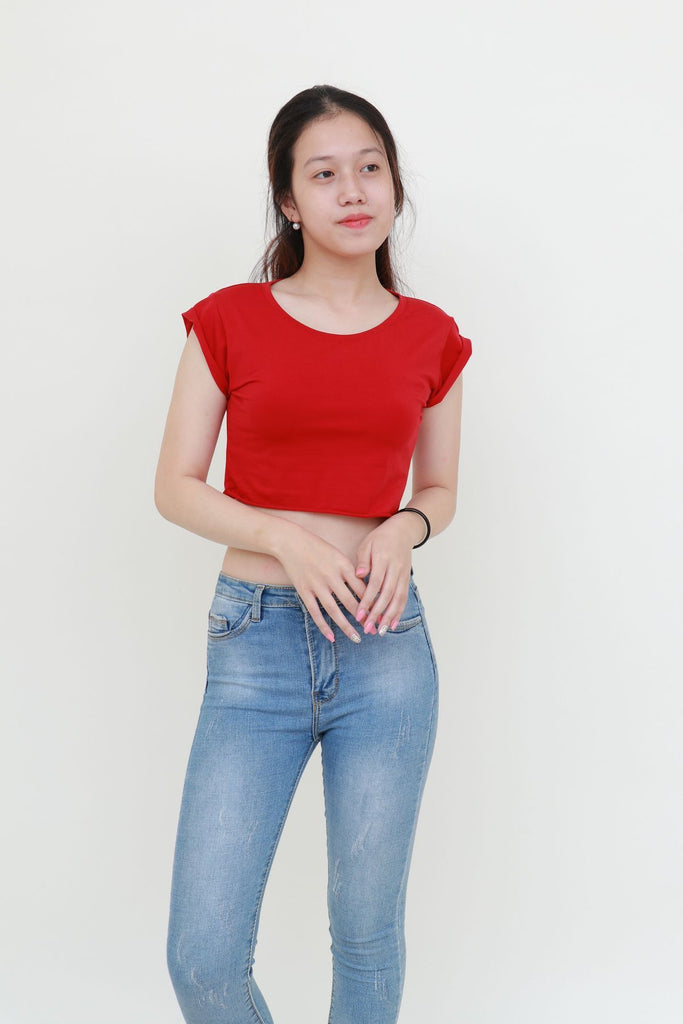 Z_1 | Crop Top with tucked sleeves